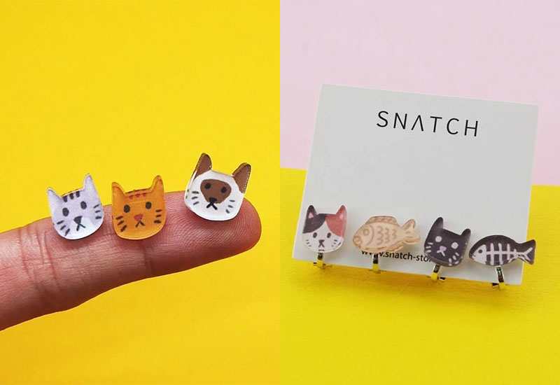 日日野餐 貓貓耳環耳夾別針(多款可選)